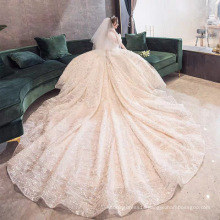 Wedding Dress Bridal Gowns 2019 New Fairy Princess Wedding Dress Strapless Fully Beaded Luxury Long Train Wedding Bridal Dress